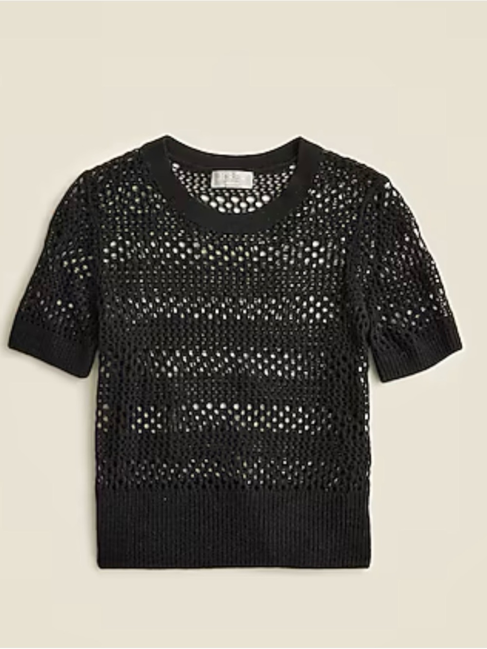 J. Crew Cashmere pointelle short-sleeve T-shirt